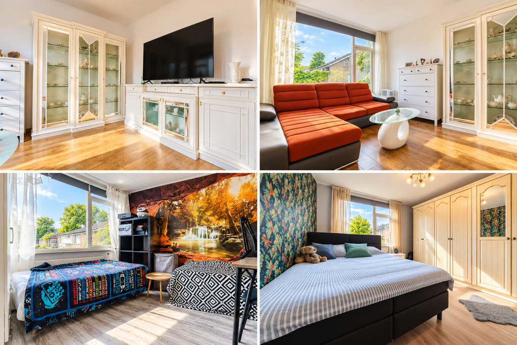 Dom na sprzedaż w Tilburgu – Bellinistraat 191 warme, zonnige woninginterieurs in collage